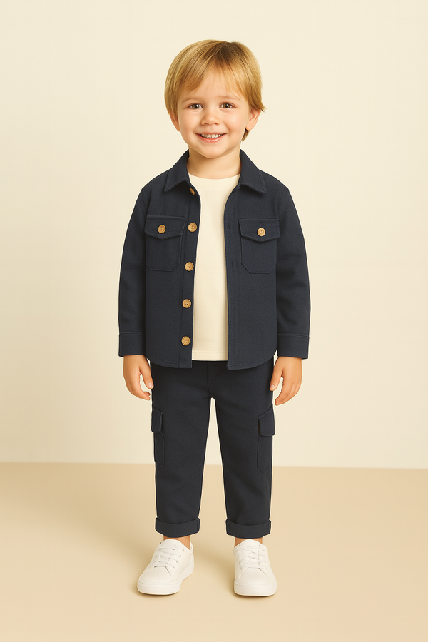 Navy Boys Winter Cord Set - 3 Pieces Suit