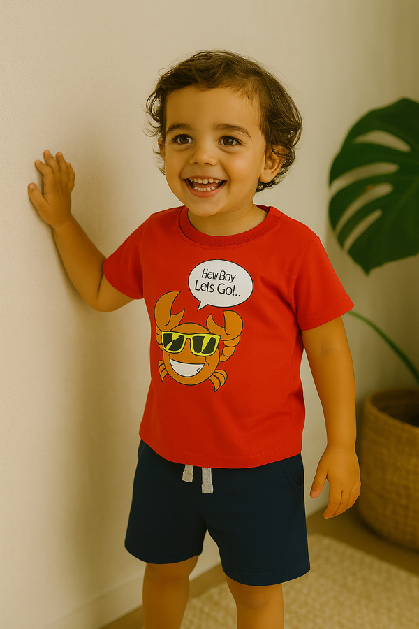 Boys - Crab Tee & Shorts Set
