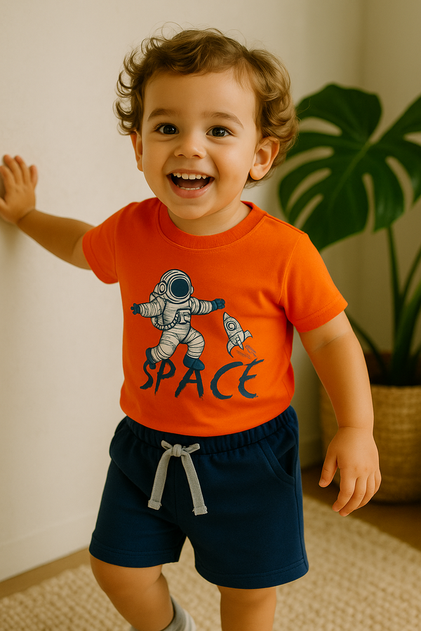 Boys - Space Tee & Shorts Set