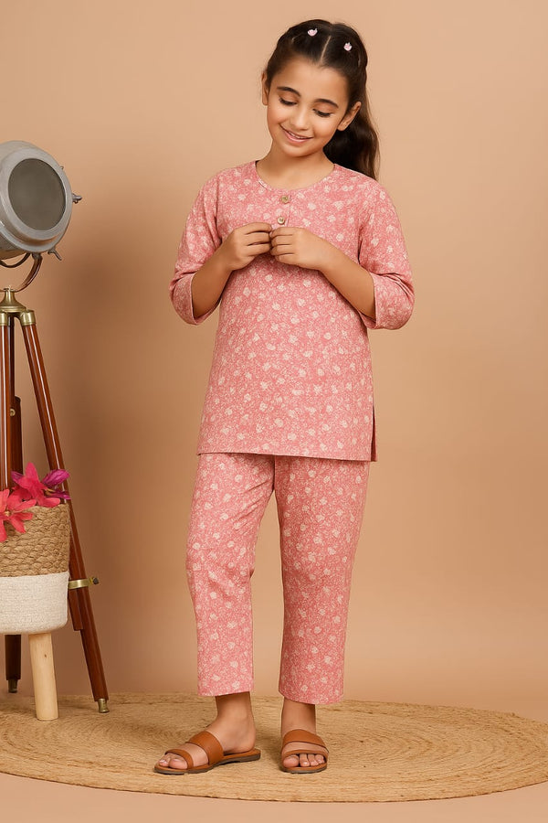 Girls Cord Set - Pink